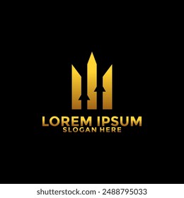 Building with Arrow up logo suitable for Real estate, Business and Financial logo