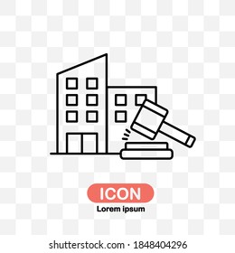 icono de subasta de construcción vectores aislados en fondo transparente
