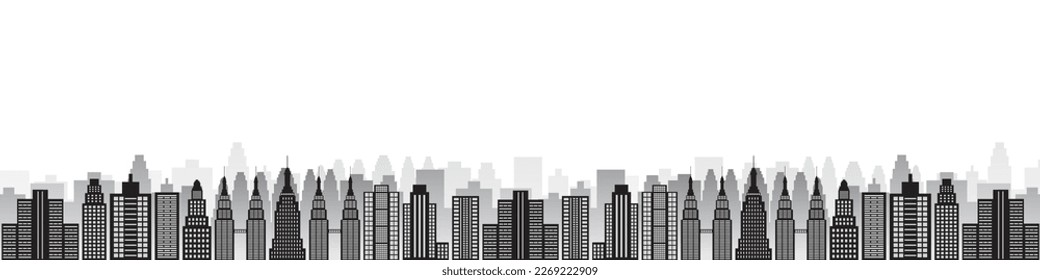 Building Background and Banner. City building. Skyscraper. Cityscape. Urban landscape. Metropolis City. Vector Illustration Isolated on White Background. 