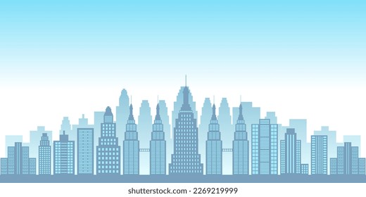 Building Background. City building. Skyscraper. Cityscape. Urban landscape. Metropolis City. Vector Illustration Isolated on White Background. 