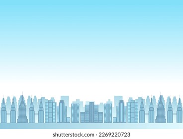 Building Background. City building. Skyscraper. Cityscape. Urban landscape. Metropolis City. Vector Illustration Isolated on White Background. 