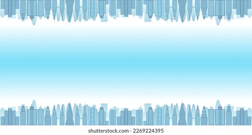 Building Background. City building. Skyscraper. Cityscape. Urban landscape. Metropolis City. Vector Illustration Isolated on White Background. 