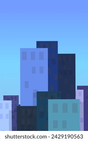 building background with colorful blue sky screen