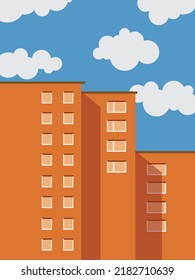 building background with flat style and soft colors