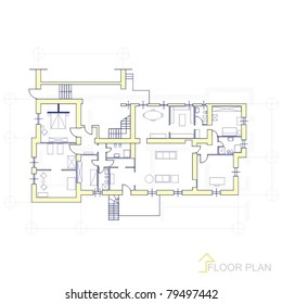Building background / House blueprint