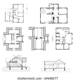Building background. Plan of the house. eps