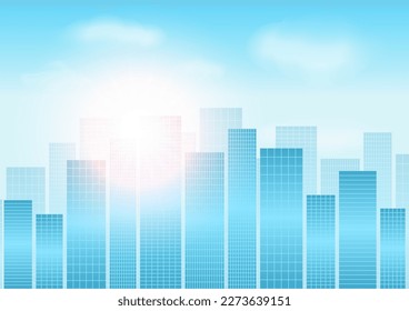 Building Background. Skyscraper. City building Background. Smart and Perspective Building. Cityscape. Hi-tech or Sci-fi City Background. Metropolis City. Vector Illustration.