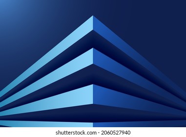 Building Background Vector Illustration, Wallpaper with Blue Light Color and Edge of Building, Suitable for Business and Professional Use