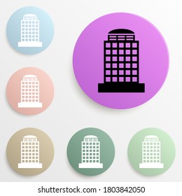 building badge color set. Simple glyph, flat vector of web icons for ui and ux, website or mobile application