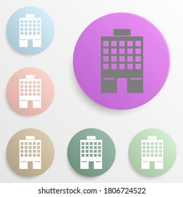 conjunto de colores de insignia de construcción. Glifo simple, vector plano de iconos web para ui y ux, sitio web o aplicación móvil
