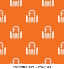 Building balcony pattern vector orange for any web design best