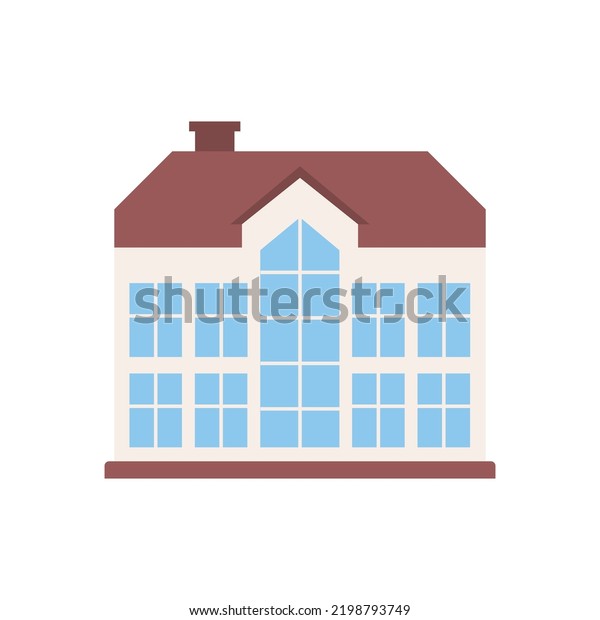 Building Big Windows Icon House Stock Vector (Royalty Free) 2198793749 ...