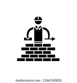 Building black icon, vector sign on isolated background. Building concept symbol, illustration 