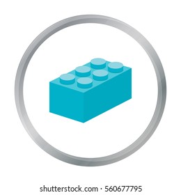 Building block cartoon icon. Illustration for web and mobile design.