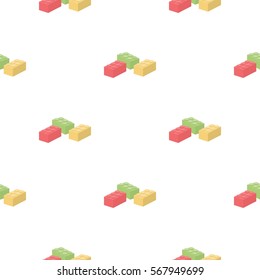 Building block cartoon icon. Illustration for web and mobile design.