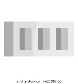 Building block icon flat isolated on white background vector illustration