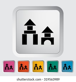 Building block icon. Flat vector related icon for web and mobile applications. It can be used as - logo, pictogram, icon, infographic element. Vector Illustration.