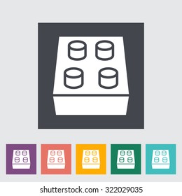 Building block icon. Flat vector related icon for web and mobile applications. It can be used as - logo, pictogram, icon, infographic element. Vector Illustration.