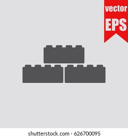 Building Block Icon Infographic Isolated In Flat Style.Vector Illustration.