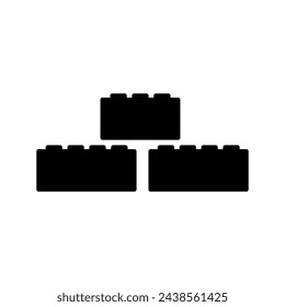 Building block icon simple flat vector illustration on white background..eps
