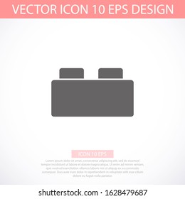 Building block icon. Thin line flat vector related icon for web and mobile applications. It can be used as - logo, pictogram, icon, infographic element