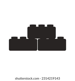 Building block icon vector illustration symbol design