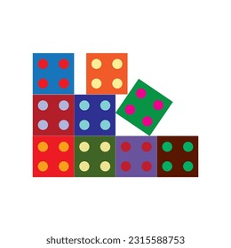 Building block icon vector illustration symbol design