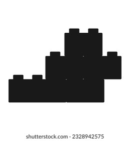 Building block icon vector illustration symbol design