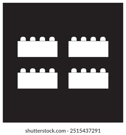 Diseño de símbolo de Ilustración vectorial de icono de bloque de construcción