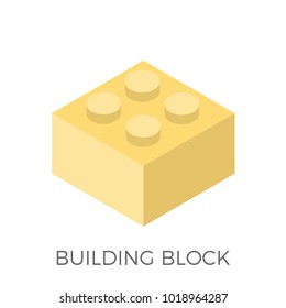Building Block Icon Vector. Isolated on White Background.