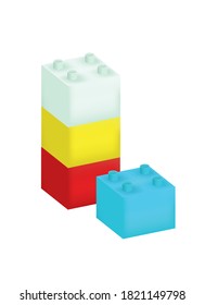 Building block set. vector illustration