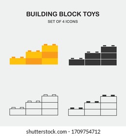 Building Block Toys Construction Vector Icon