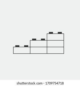 building block toys construction vector icon