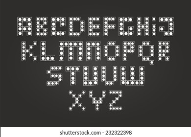 Building Blocks Alphabet On Blackboard