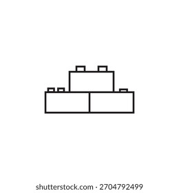 Bloques de construcción Icono Ilustración Elemento Diseño