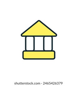 Building blocks icon. Images that accumulate. Vector icon illustration material.