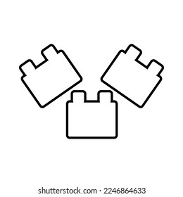 Building Blocks Icon in Line Style
