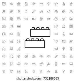Building blocks icon. set of outline entertainment icons.