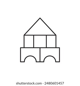 building blocks icon, template for graphic and web design. vector illustration