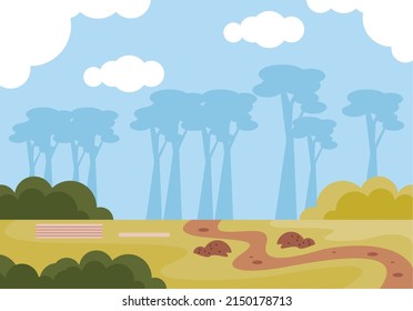 building lot with boards scene
