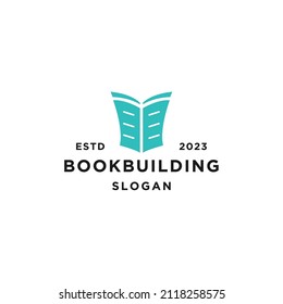 plantilla de vector de diseño de logotipo de libro de construcción