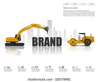 Building up a brand concept,vector