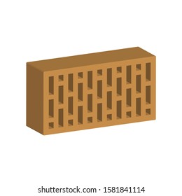 Building brick.3d vector illustration and isometric view.