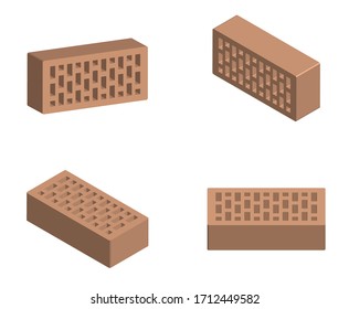 Bausteine in einem realistischen Design. Einzige Vektorillustration auf weißem Hintergrund