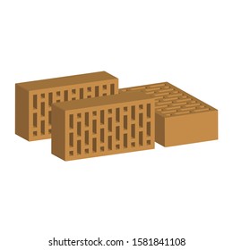 Building bricks.3d vector illustration and isometric view.