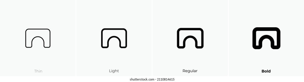 building bridge 2 icon. Thin, Light Regular And Bold style design isolated on white background