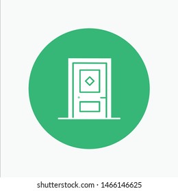Building, Build, Construction, Door. Vector Icon Template background