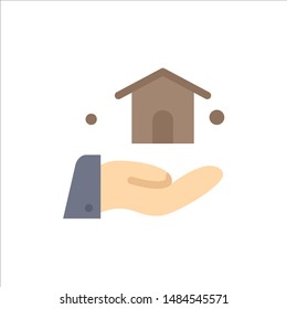 Building, Build, Construction  Flat Color Icon. Vector icon banner Template. Vector Icon Template background