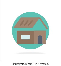 Building, Build, Construction, Home Abstract Circle Background Flat color Icon