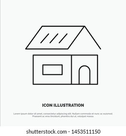 Building, Build, Construction, Home Line Icon Vector